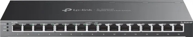 TP-LINK JetStream switch TL-SG2016P, 16-Port Gigabit, 8x PoE+, Ver. 1.0