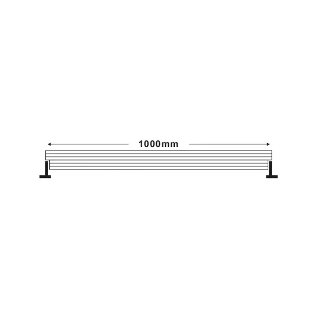 LED ΓΡΑΜΜΙΚΟΣ ΠΡΟΒΟΛΕΑΣ ΓΚΡΙ 1m 36W 3000K 2520LM 3000K 15°x60° IP66 3 YEARS / NOC3630 2