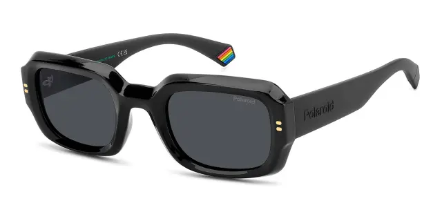 Polaroid Unisex Γυαλιά Ηλίου με Μαύρο Κοκκάλινο Σκελετό και Μαύρο Φακό PLD6239/S/X 807/M9