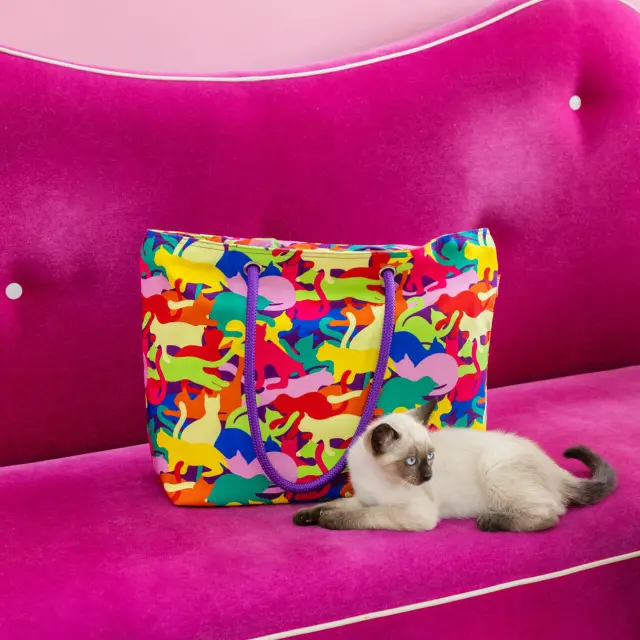 Pylones Υφασμάτινη Τσάντα με φερμουάρ / Shopping & Beach Bag: My Daily Bag (5 σχέδια) Chamouflage 2