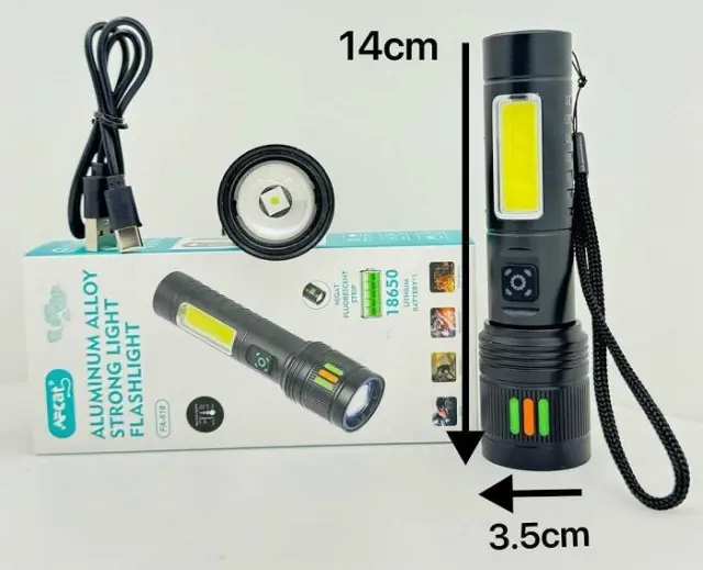 Επαναφορτιζόμενος φακός LED - FA-618 - 123514 2