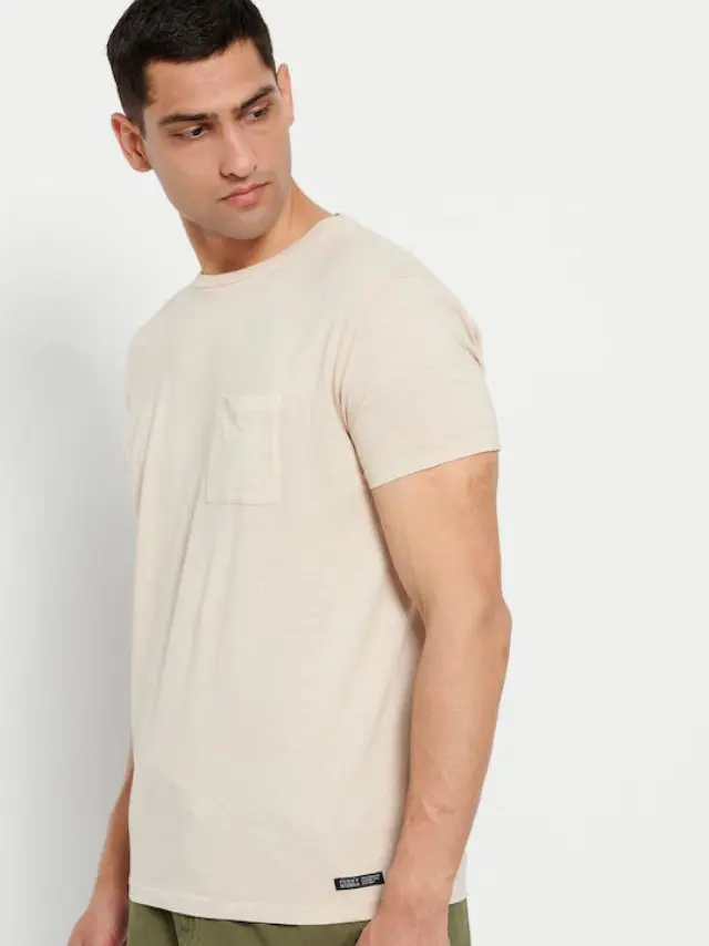 Funky Buddha T-shirt Ivory FBM007-012-04 - S