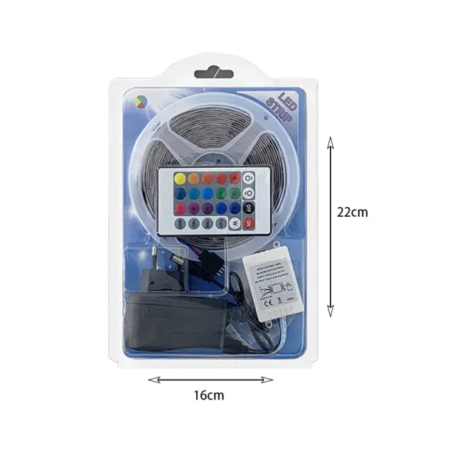 Σετ Ταινία LED 5M RGB Λεντοταινία με ασύρματο χειριστήριο IP65 2835 - LED Strip z698521 2