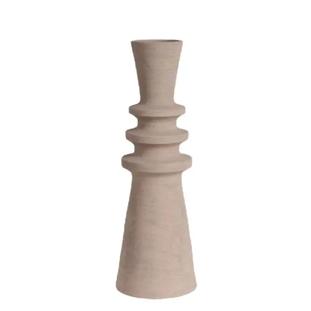 Βάζο μπεζ κεραμικό 11,5x11,5x28,5cm Espiel TOF313K2
