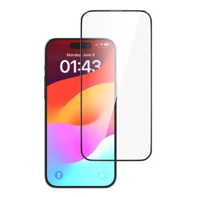 Tempered Glass Full Face Entire View Devia Apple iPhone 15 Plus Star Μαύρο (1 τεμ.) N62849