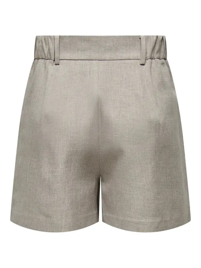 ONLY ONLLINDA Ψηλόμεσο Tailored Σορτς με Άνετη Εφαρμογή NOOS Μπεζ 3