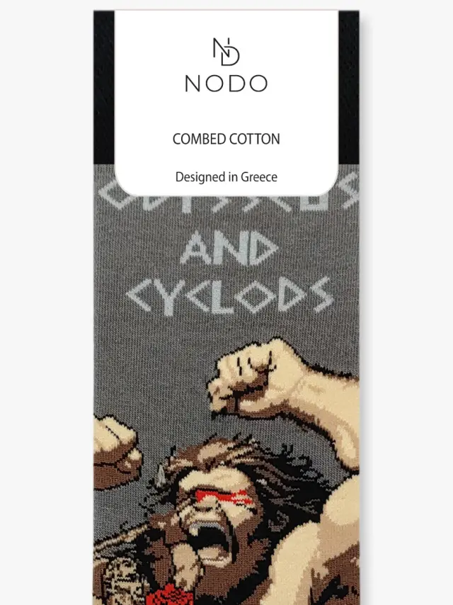 Κάλτσα Βαμβακερή με Σχέδια Odysseus and Cyclops NODO 3