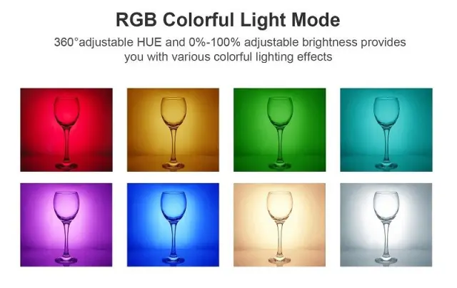 Επαναφορτιζόμενος φακός κάμερας LED - Multicolor - D12S - 812914 2