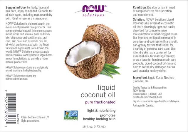 Now Foods Liquid Coconut Oil 2