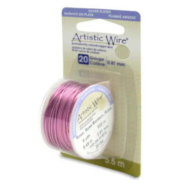Σύρμα Aritstic Wire Rose on Silver Ø0.81mm - 5.5m