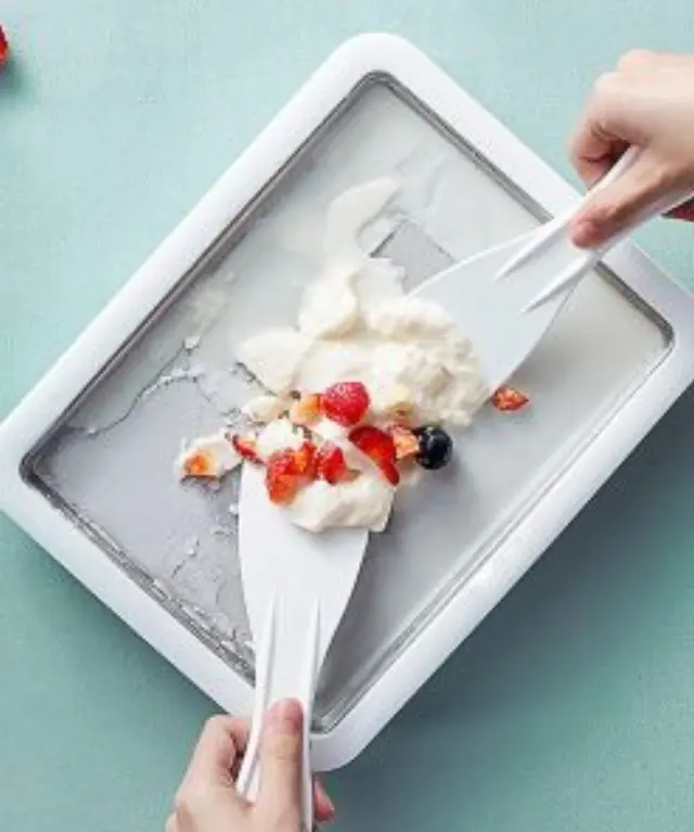 Παγωτομηχανή από Μέταλλο για Ice Roll Instant Ice Cream Maker
