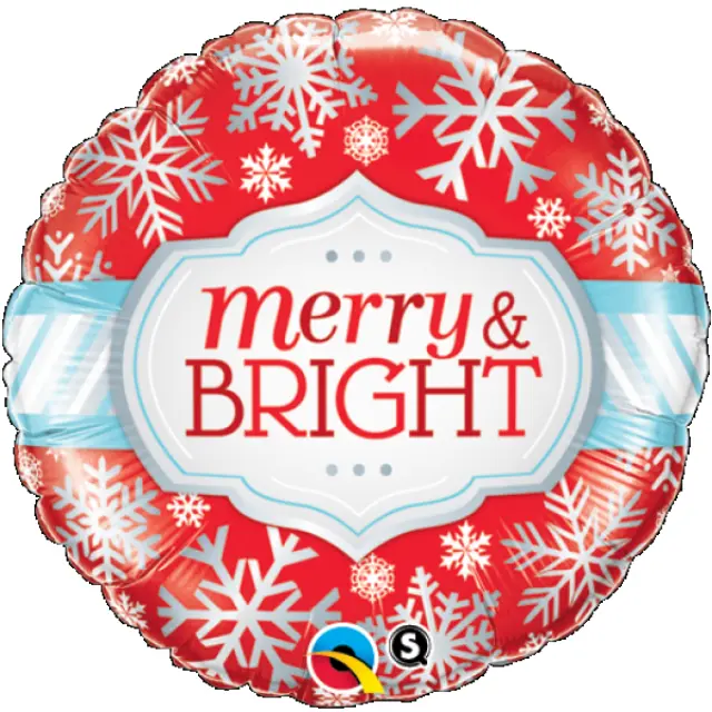 Μπαλόνι Φοιλ 18 Στρογγυλό Merry & Bright Snowflakes
