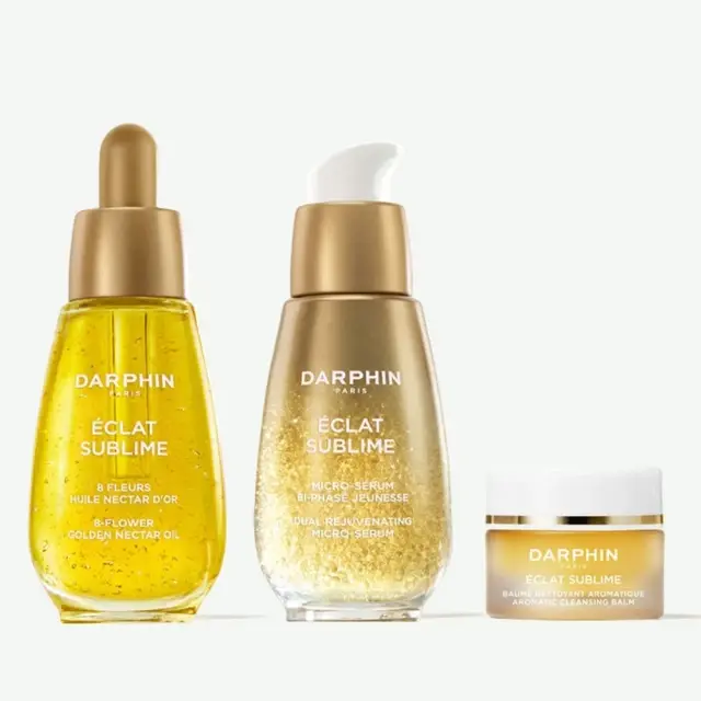 Darphin 'Eclat Promo Sublime 8-Flower Golden Nectar, Έλαιο Ολικής Αντιγήρανσης 30ml & Eclat Sublime Dual Rejuvenating Micro-Serum, Υβριδικός Ορός Λάμψης & Αντιγήρανσης 30ml, & Sublime Aromatic Cleansing Balm, Βάλσαμο για Καθαρισμό & Θρέψη 5ml 3