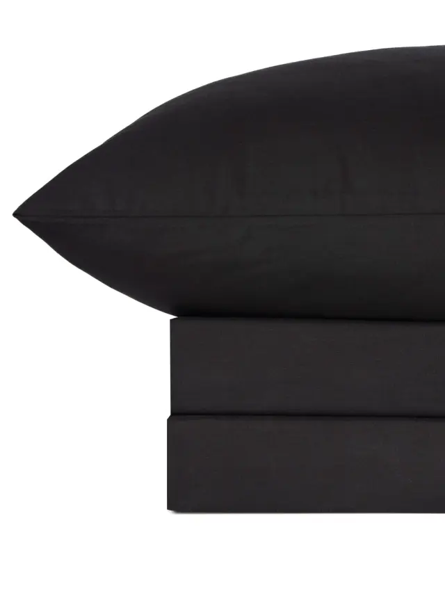 Σετ Σεντόνια Menta 208 Black Υπέρδιπλο με λάστιχο (170x200+30) Sunshine