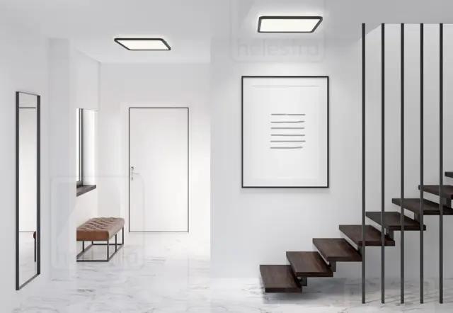 VIRTO Φωτιστικό Οροφής LED Direct / Indirect – Ultra Flat Μαύρο 3000K Dimmable 3