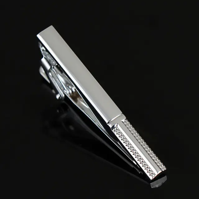 Σχεδιαστικό Ασημί Κλιπ Γραβάτας 5 cm – LGTC-T5/12 2