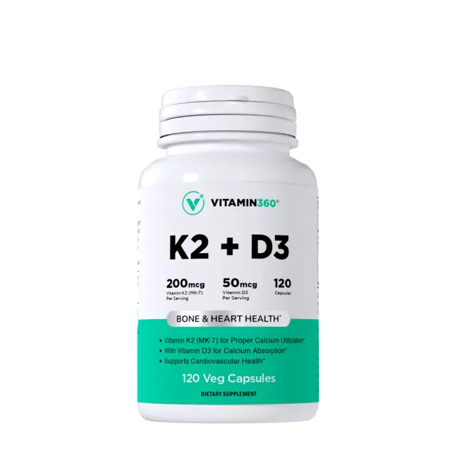 Vitamin360 K2+D3 120-veg-capsules