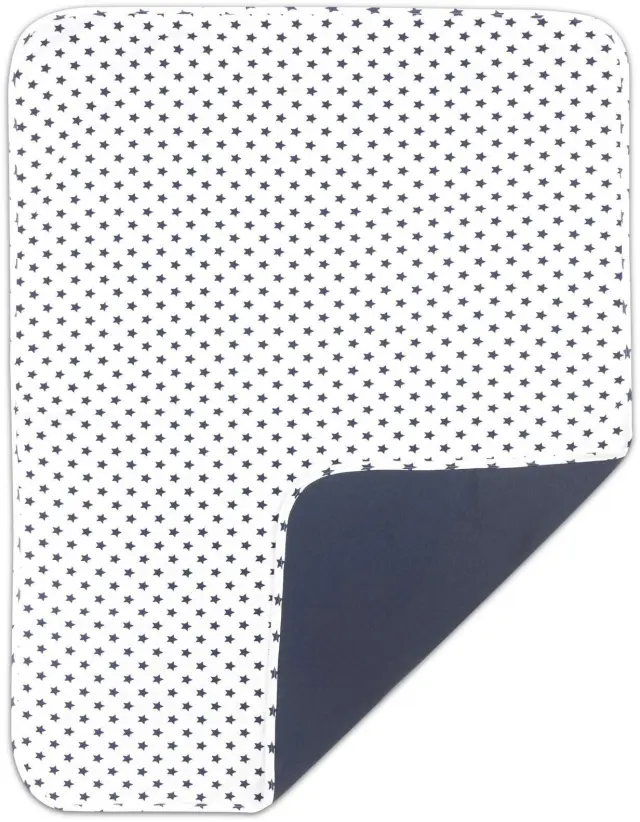 Κουβέρτα Διπλής Όψεως 75x100cm Interlock Navy Blue Stars 5904506811267 3