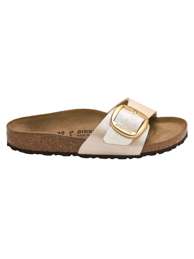 Birkenstock Πέδιλα Γυναικείο Birko-Flor(ανθεκτικό υλικό της Birkenstock-επιτρέπει την επαφή με το νερό) Μπεζ BIR/MADRID BIG BUCKLE 1015279 PEARL W 3