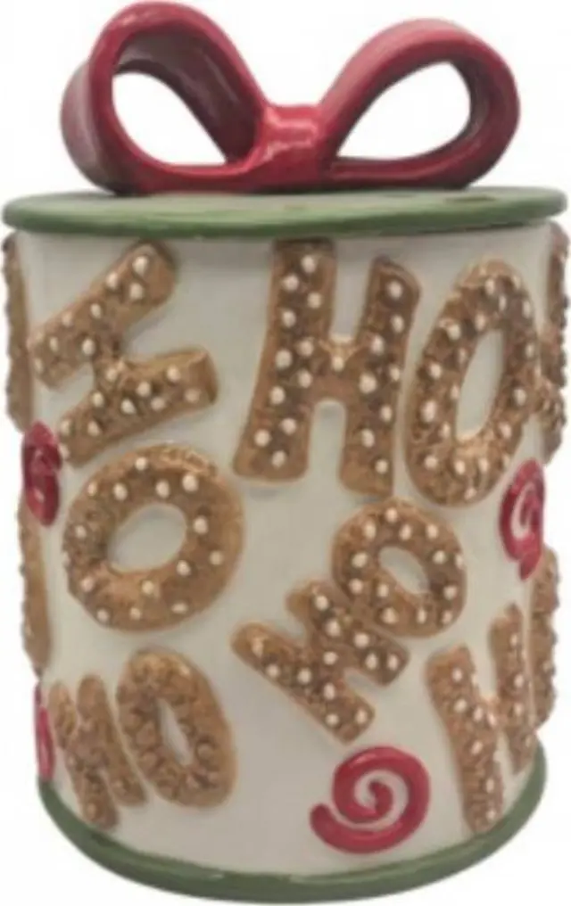 Ho Ho Ceramic Jar With Lid Βάζο Με Καπάκι Κεραμικό 15x15x21cm