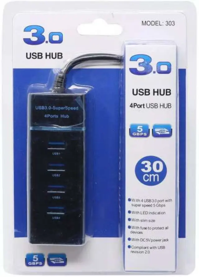 Port USB 3.0 Hub 4 θυρών με σύνδεση USB-A 2