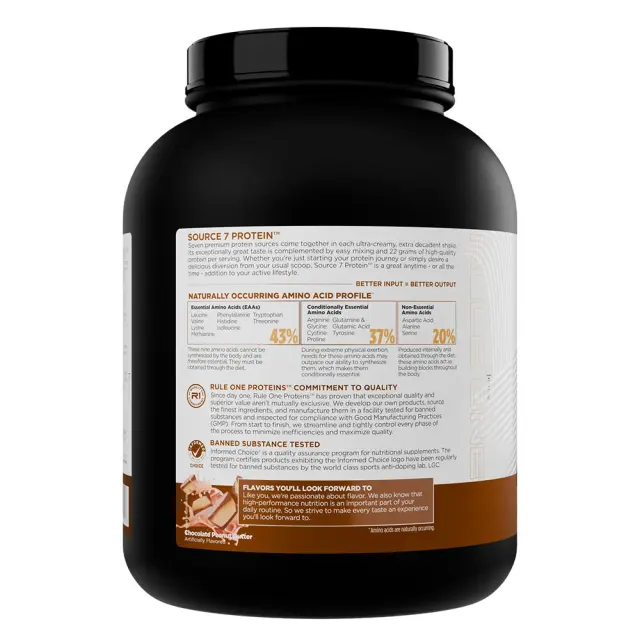 Rule1 Source 7 Protein Chocolate Peanut Butter, 4 lbs 3