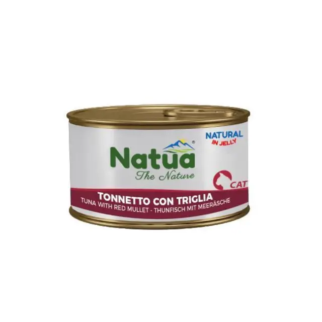 Υγρή Τροφή Γάτας Natua τόνος με μπάρμπουνι σε Ζελέ 85gr