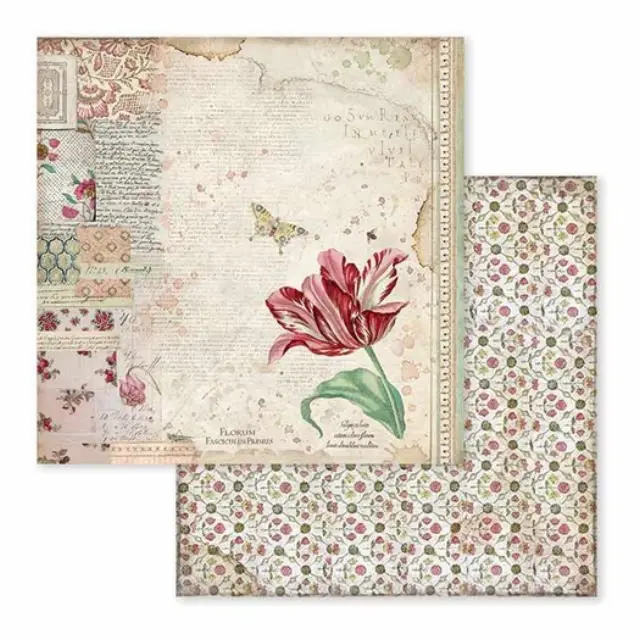 Σετ 10 Χαρτιά Scrapbooking Stamperia Διπλής Όψης - Spring Botanic - 30x30cm 2
