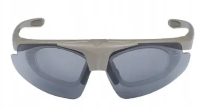 Wosport Tan shooting glasses - 3 interchangeable visors, strap