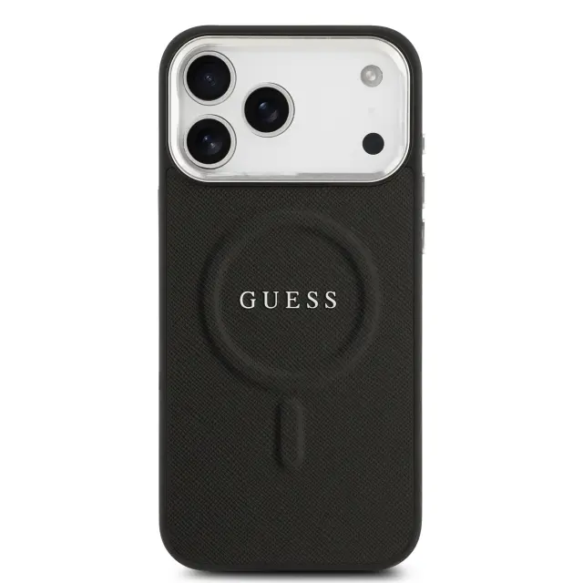 Guess PU Saffiano MagSafe Case for iPhone 17 Pro Max Black 3