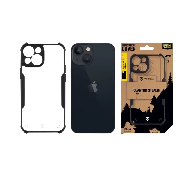 Tactical Quantum Stealth Cover for Apple iPhone 13 mini Clear/Black 3