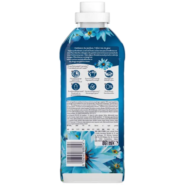 Lenor Mαλακτικό Fresh Ocean Escape 41 Mεζούρες 861ml 2