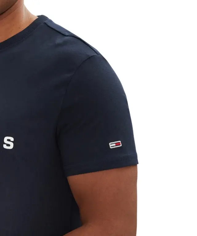 Tommy Hilfiger - Ανδρικό T-shirt Signature Dna Tee Ext Regular Fit DM0DM20817-C1G Μπλε Ναυτικό - S 3