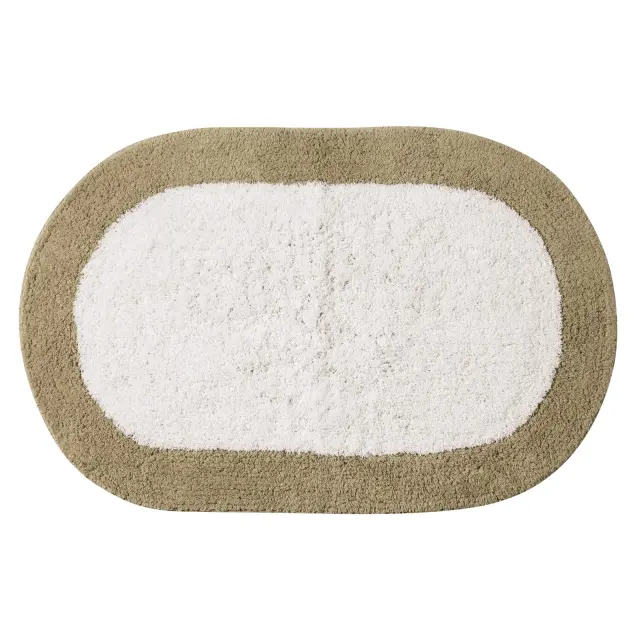 Πατάκι Μπάνιου 50Χ80 Cotton Das Home 0667 Μπεζ-Λευκό