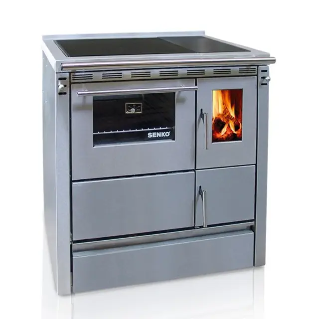 Senko SG-75 ενεργειακή σόμπα ξύλου Inox Mat 7.5kw