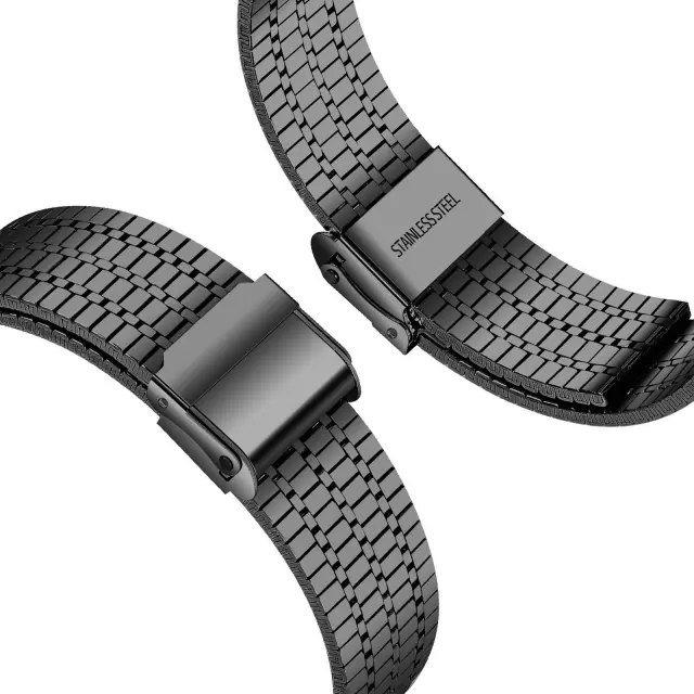 Μεταλλικός Μπρασελές Seven-beads για Apple Watch 44/45/46/49mm-Black OEM 3