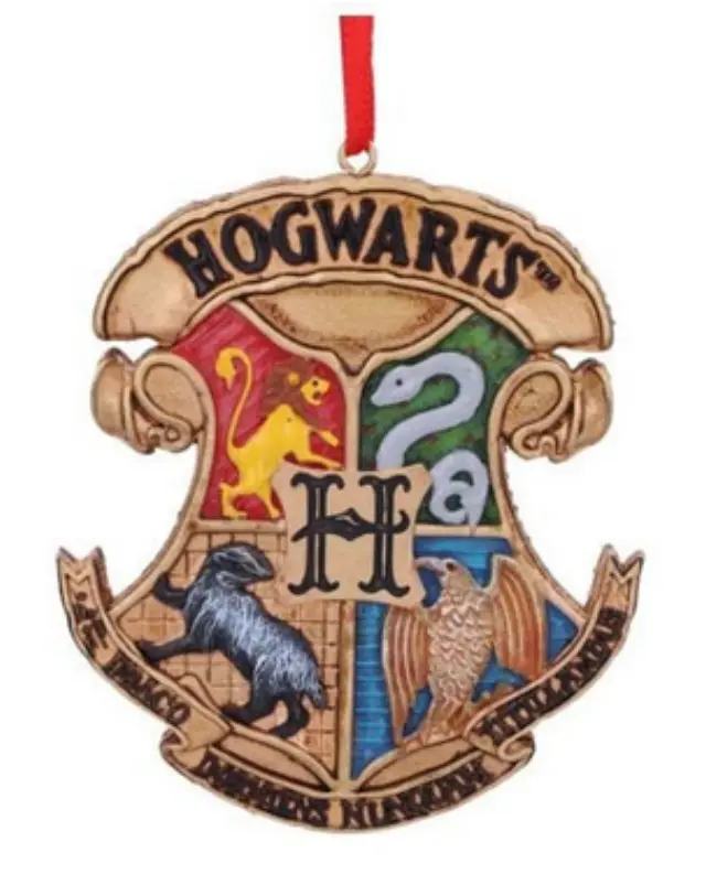 Harry Potter Hogwarts Crest Hanging Ornament 8cm