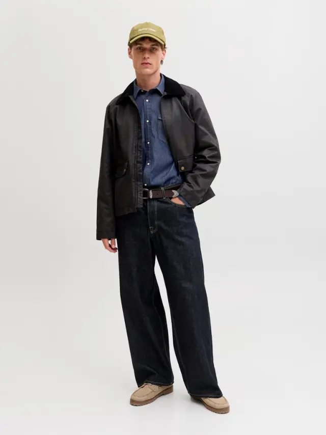JJESHERIDAN SHIRT L/S NOOS - Dark Denim 2