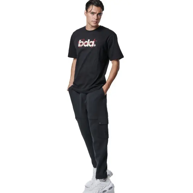 Body Action Cotton Jersey T-Shirt (053432-01-Black) - Μαύρο - S 2