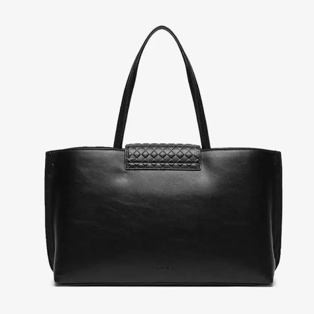 Calvin Klein - Γυναικεία Τσάντα Ώμου Mini Quilt Medium Tote K60K611885-BEH Μαύρο 3
