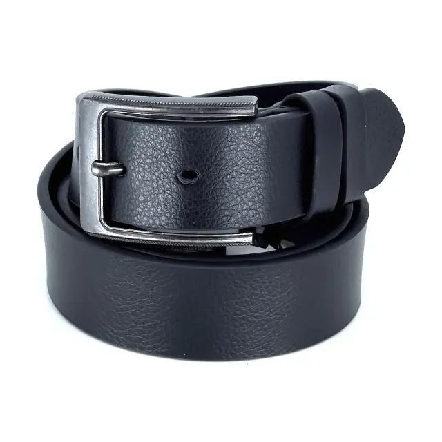 Μαύρη Δερμάτινη Ζώνη Full Grain 4 cm
