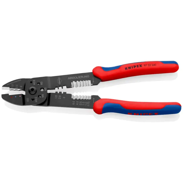 Knipex 9722240- Πένσα για ακροδέκτες ανοιχτού τύπου, καρέ 2,5-6 No240mm 2