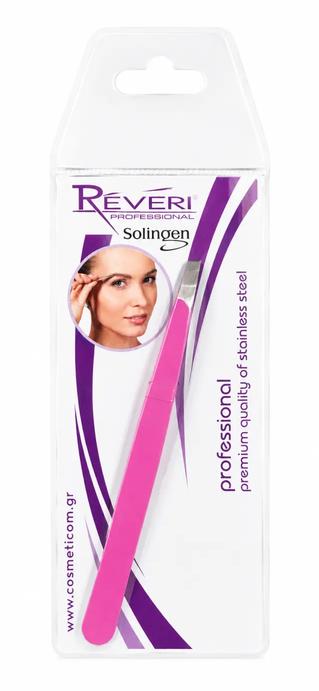REVERI Solingen Τσιμπιδάκι Φρυδιών Λοξό Ροζ Ref:210