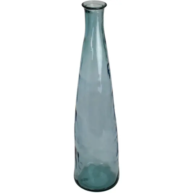 Βάζο Μπλε Ανακυκλωμένο Γυαλί 18x18x80cm