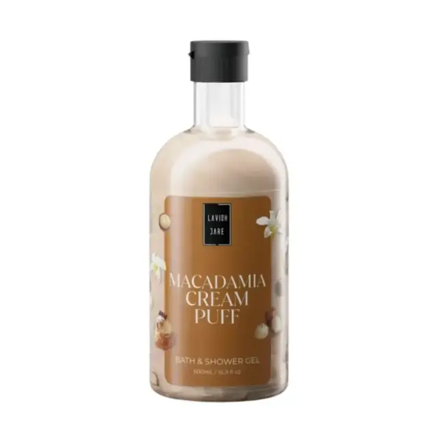 Lavish Care Macadamia Cream Puff Bath & Shower Gel, Αφρόλουτρο με μεθυστικό άρωμα, 500ml