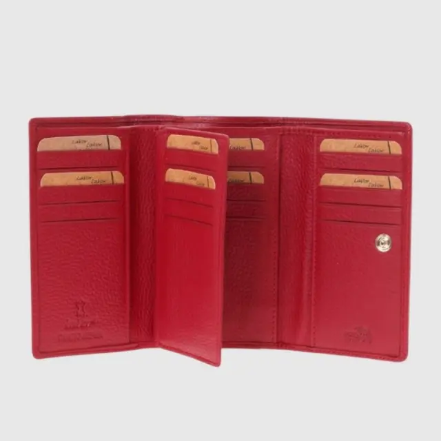 Μεγάλο Δερμάτινο Γυναικείο Πορτοφόλι με RFID lavor 1-6155 Κόκκινο - ONESIZE 2