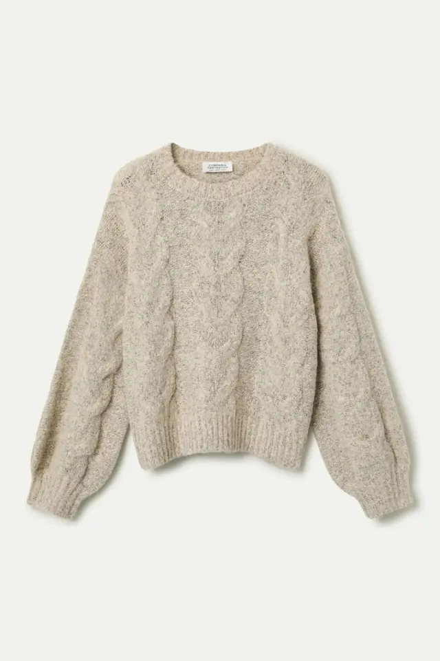 COMPANIA FANTASTICA KNITTED SWEATER (54C/10276 ECRU) - L 2