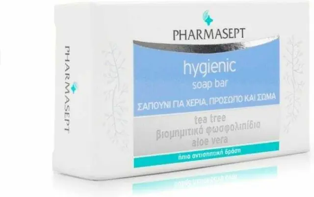Pharmasept Hygienic Soap Bar Σαπούνι για Χέρια, Πρόσωπο & Σώμα με Ήπια Αντισηπτική Δράση, 100gr