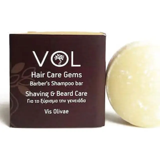 Vis Olivae Στερεό σαμπουάν Barber’s για το ξύρισμα + την γενειάδα 55gr