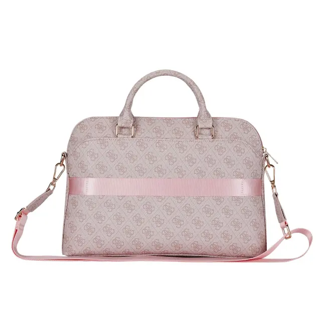 Guess PU 4G Triangle Logo Computer Bag 13/14/15" Pink 3